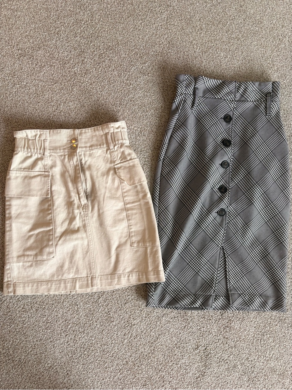Two H&M skirts - beige is NWT
